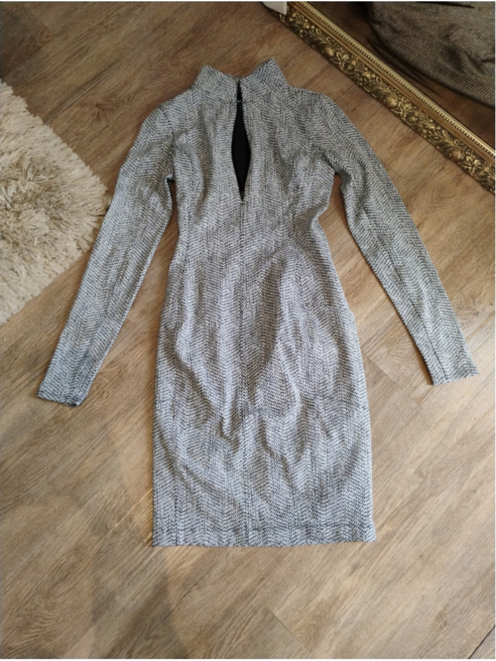 Women's Athleta Long Sleeve Dress XS Grey Black